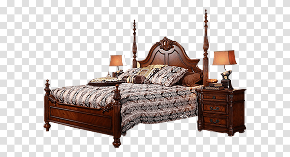 Bed Frame, Furniture, Bedroom, Indoors, Lamp Transparent Png