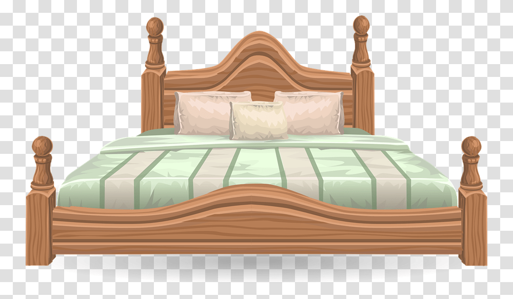 Bed, Furniture, Bedroom, Indoors, Cushion Transparent Png