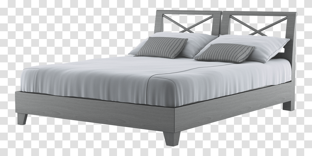 Bed King Double Bed Image, Furniture, Mattress Transparent Png