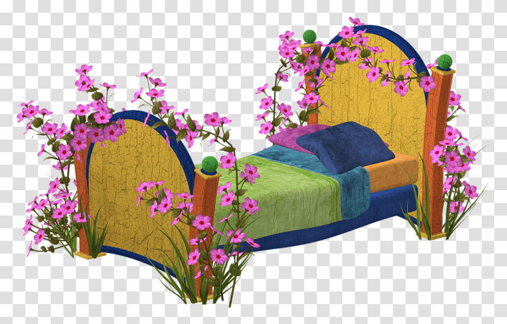 Bed Spring Wood Frhling Garten, Plant, Furniture, Flower, Floral Design Transparent Png