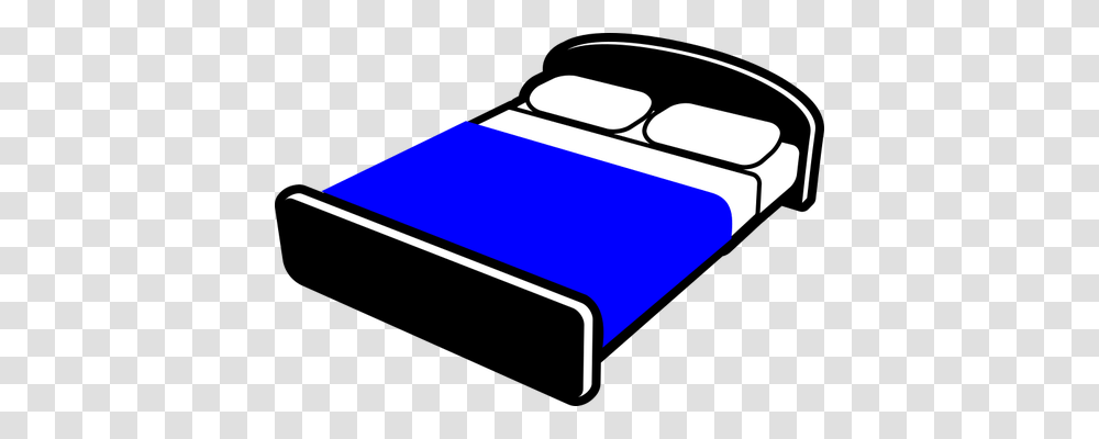 Bed With Blue Blanket, Paper, Furniture, Towel Transparent Png