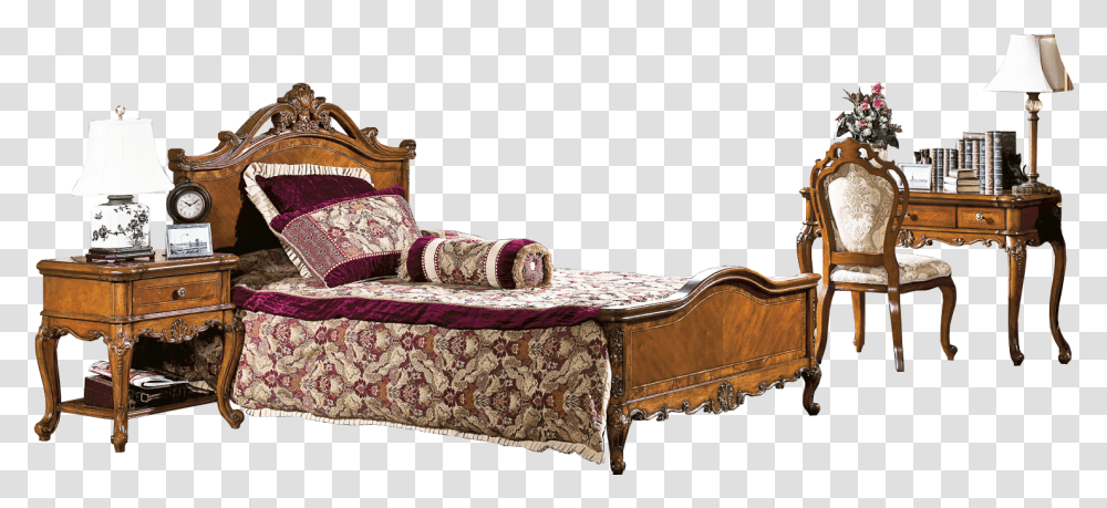 Bed Wood Furniture, Chair, Cushion Transparent Png