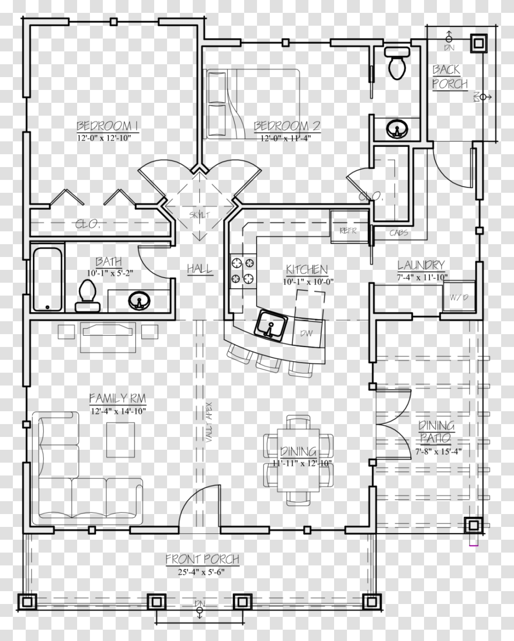 Bedroom 1.5 Bath House Plans, Plot, Diagram, Number Transparent Png