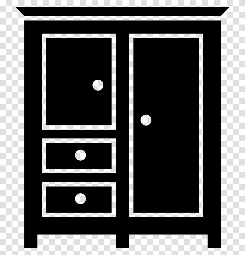 Bedroom Black Closed Closet For Clothes Closet Black, Furniture, Cabinet, Drawer, Dresser Transparent Png