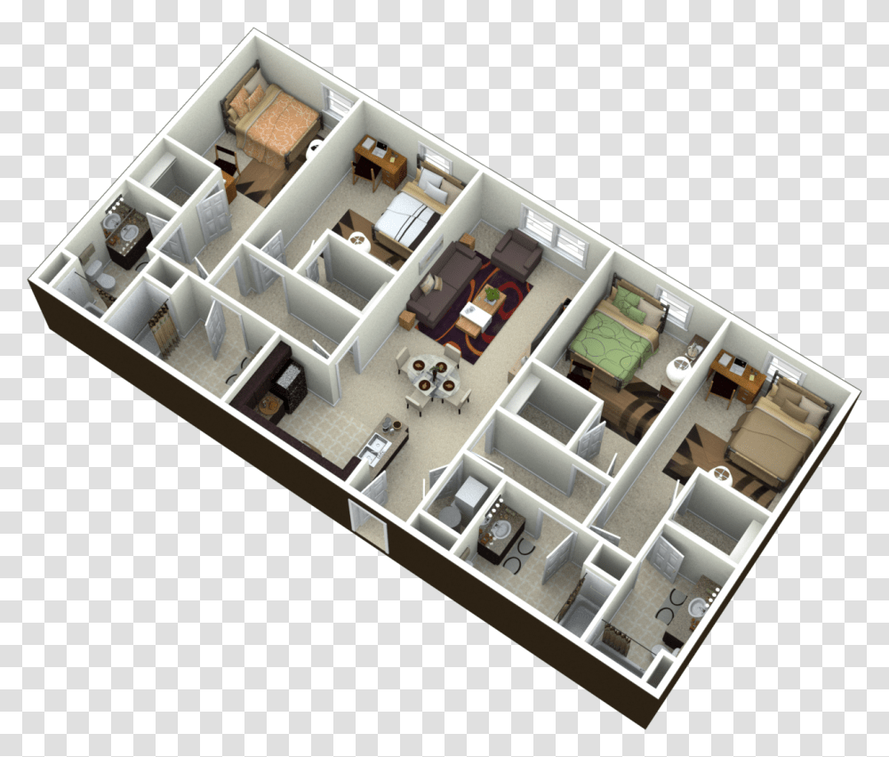 Bedroom Rectangular Apartment Plan, Floor Plan, Diagram Transparent Png