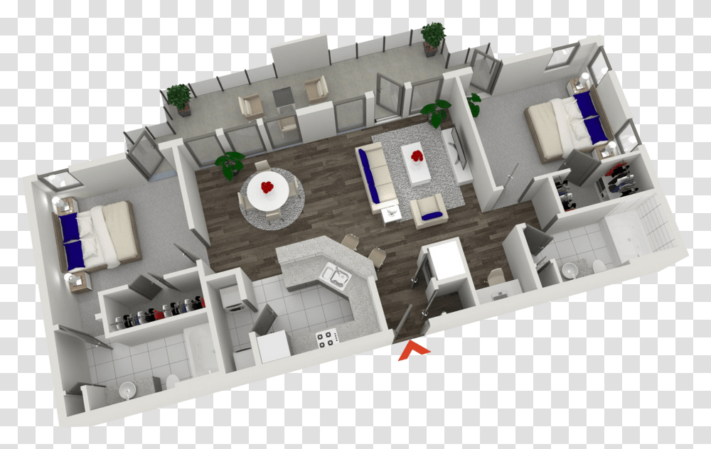 Bedroom Studio Apartments In Atlanta, Floor Plan, Diagram, Toy, Plot Transparent Png