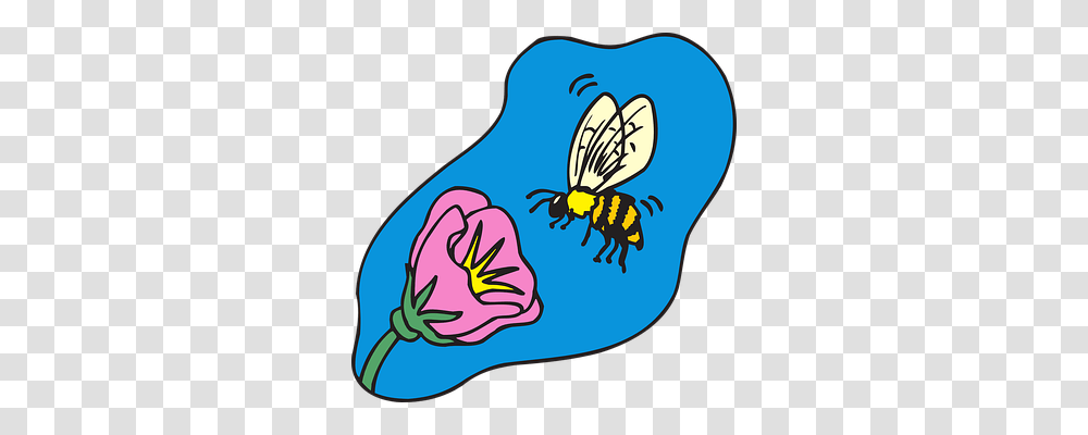 Bee Animals, Plant, Flower, Pollen Transparent Png