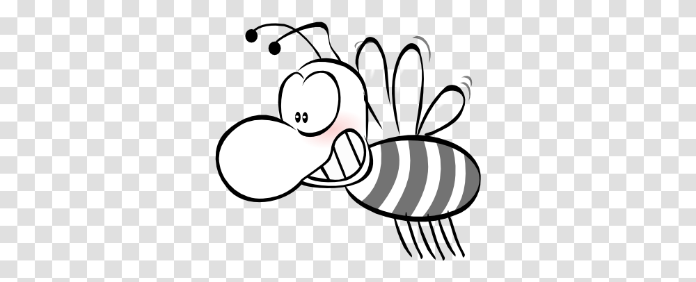 Bee 5 Black White Line Art Tatoo Tattoo Bee With Out Background, Machine Transparent Png
