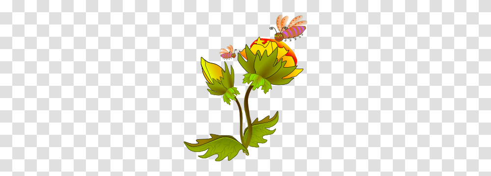 Bee And Flower Clip Art, Leaf, Plant, Banana, Tree Transparent Png