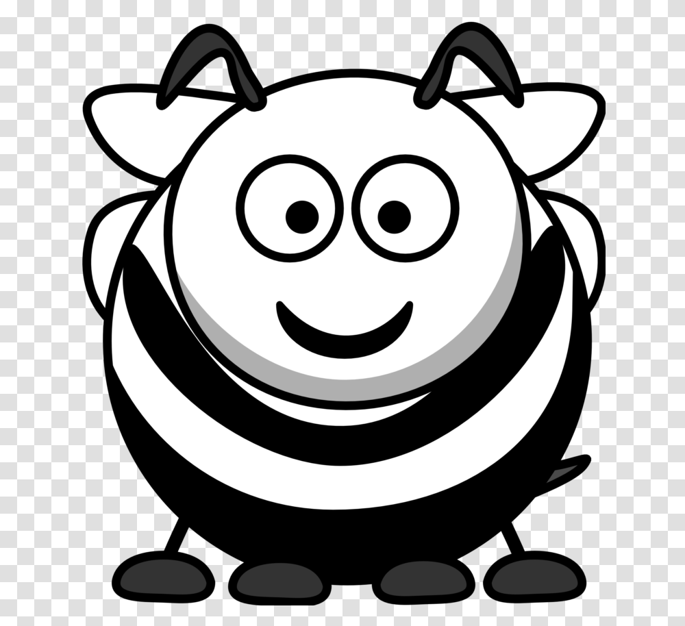 Bee Black And White Bee Clipart Black And White Free, Stencil Transparent Png