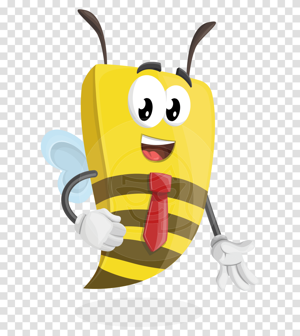 Bee Businessman Cartoon Vector Character Aka Lee The Cartoon, Food Transparent Png