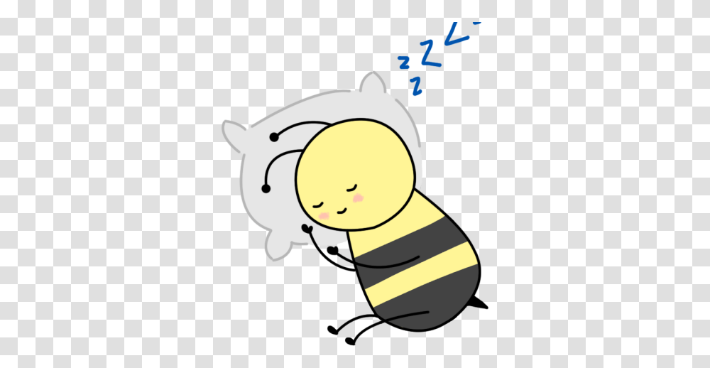 Bee Clipart Background Cartoon Bee Sleeping, Giant Panda, Mammal, Animal Transparent Png