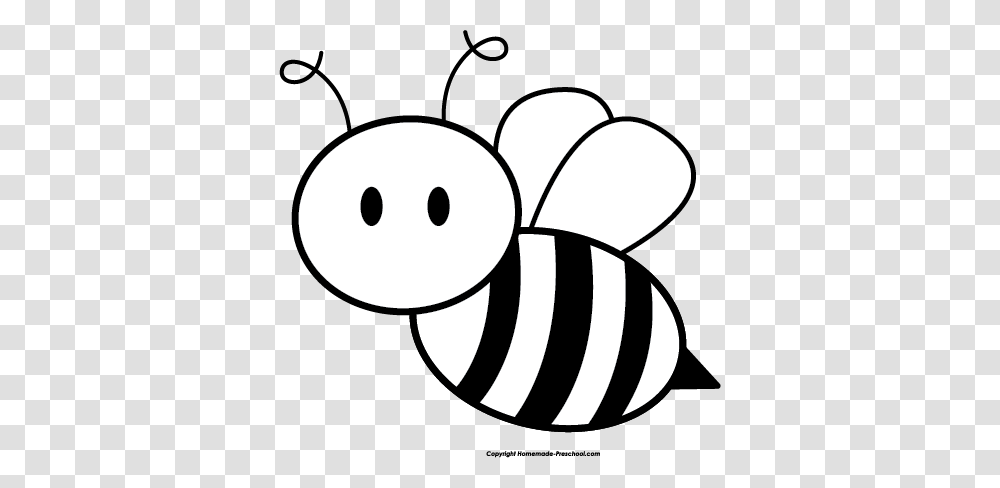 Bee Clipart Black And White, Invertebrate, Animal, Insect, Wasp Transparent Png