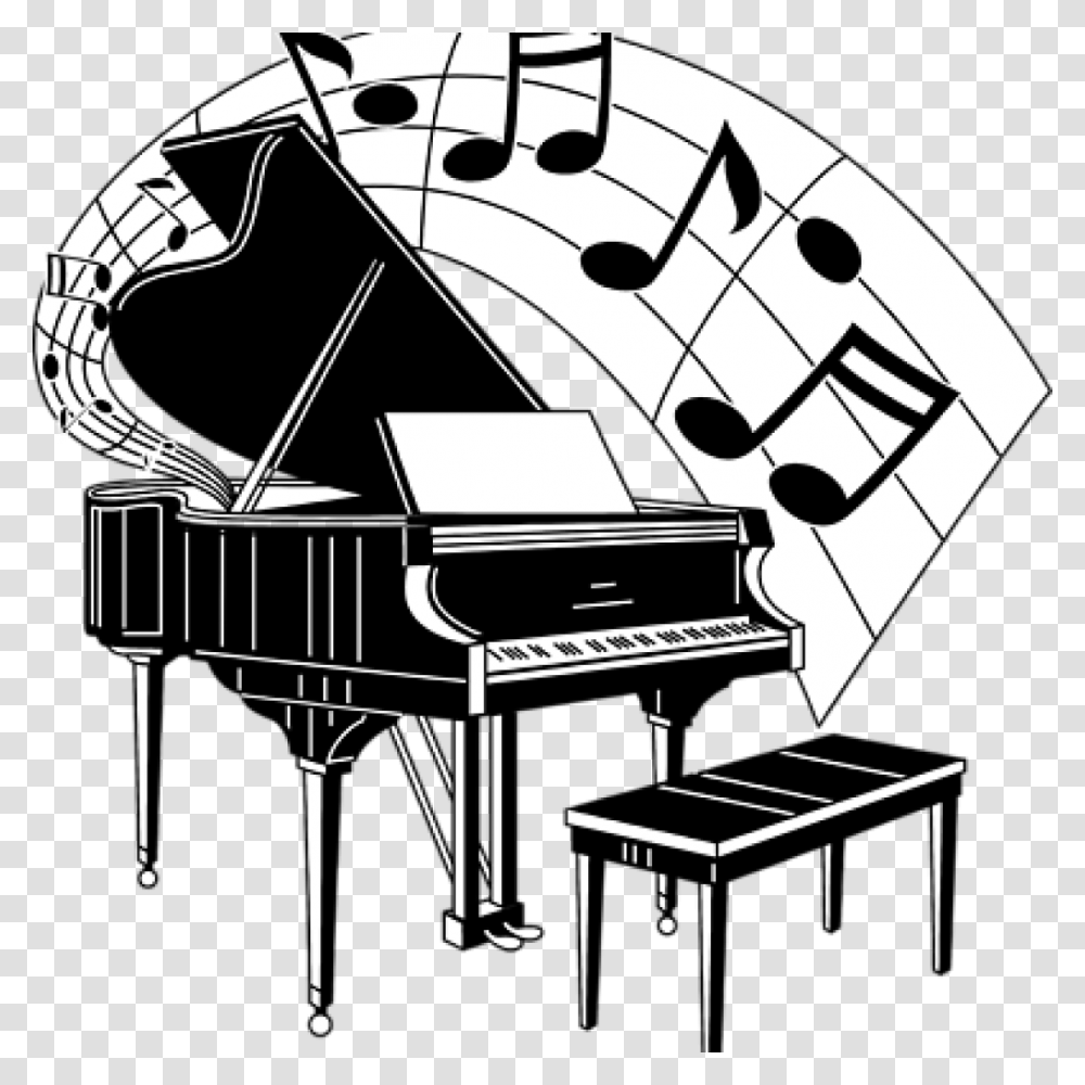 Bee Clipart Black And White Piano Clip Art, Leisure Activities, Musical Instrument, Grand Piano Transparent Png