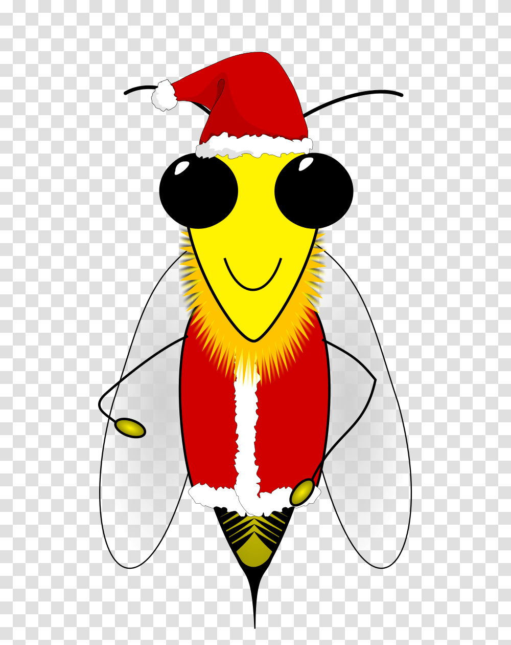 Bee Clipart Christmas, Animal, Mammal, Wildlife, Mascot Transparent Png