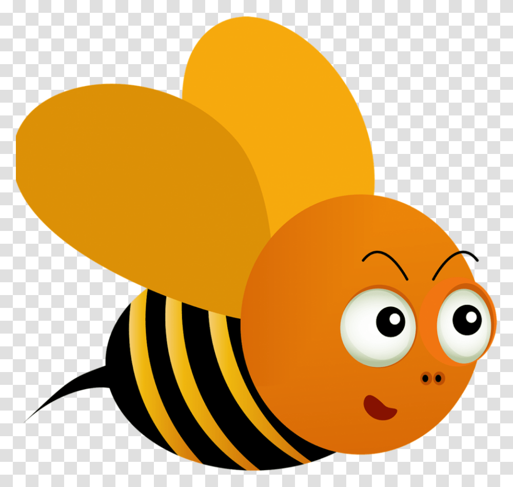 Bee Con Ong Hoat Hinh, Plant, Fruit, Food, Animal Transparent Png