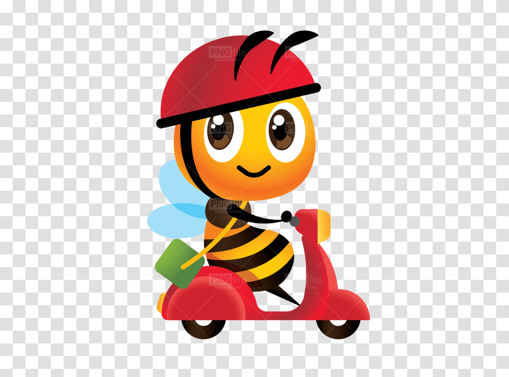 Bee Delivery Cartoon Free Download Cartoon, Text, Number, Symbol, Person Transparent Png