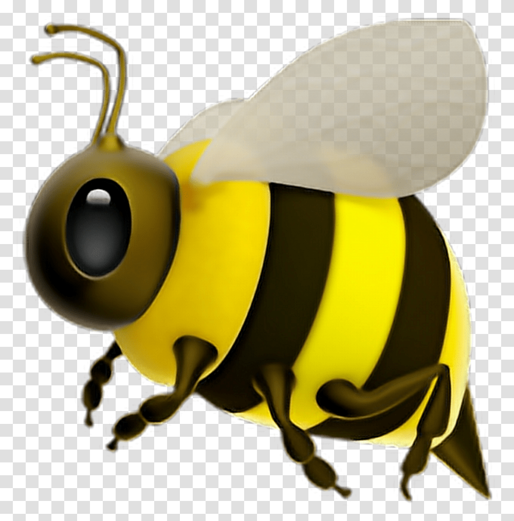 Bee Emoji, Insect, Invertebrate, Animal, Wasp Transparent Png