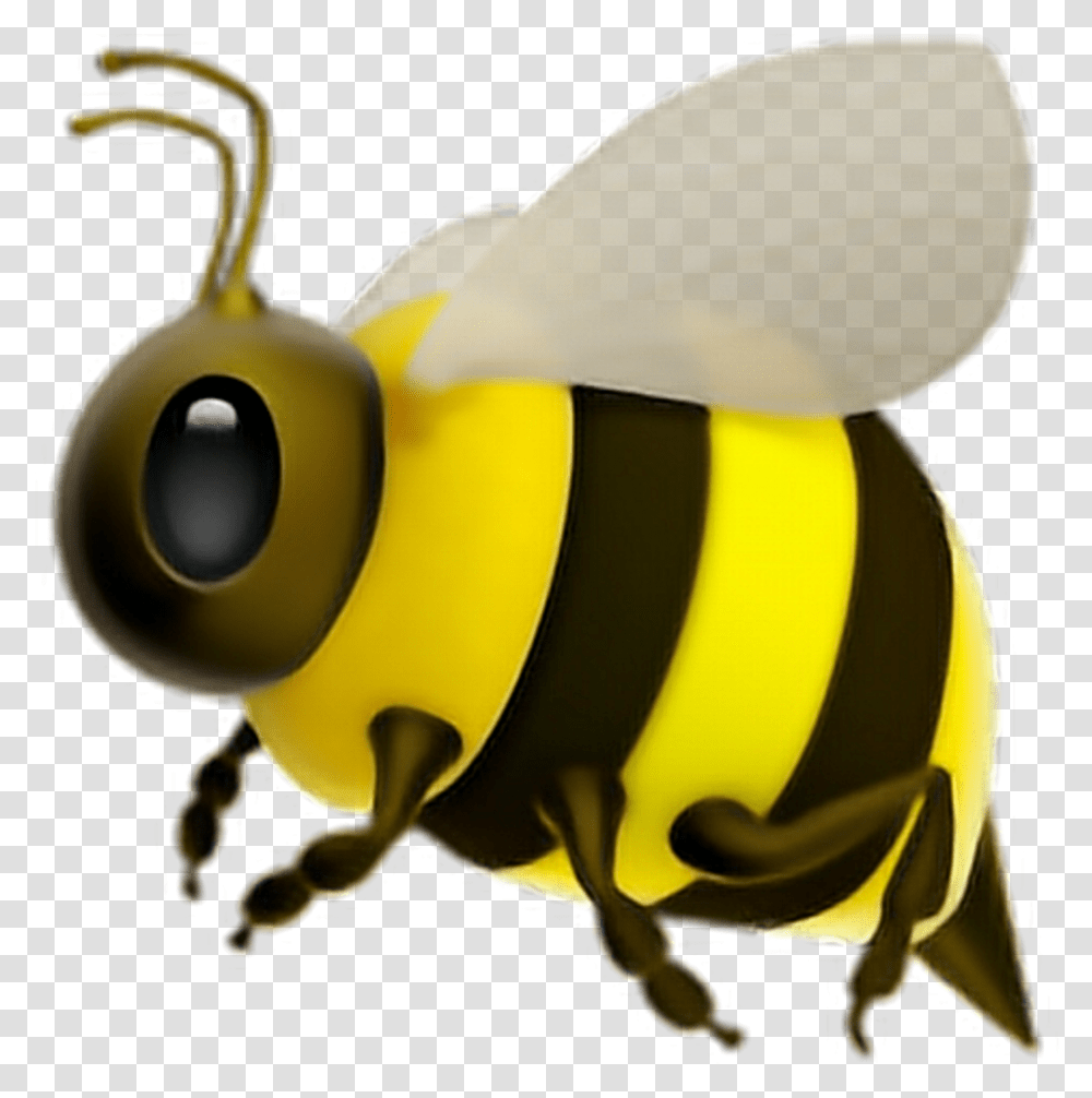 Bee Emoji Ios Iphone Bee Emoji, Insect, Invertebrate, Animal, Toy Transparent Png