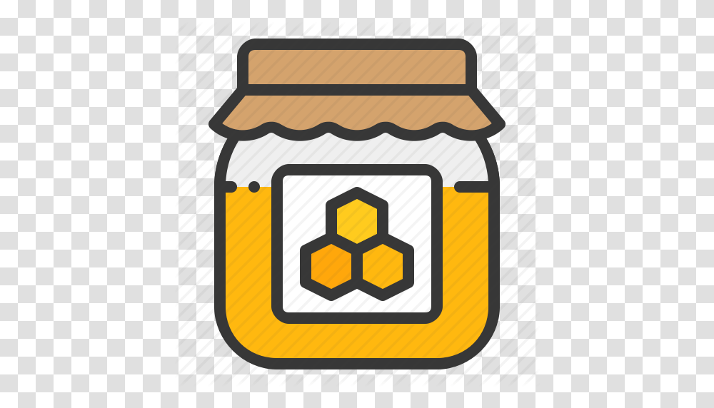 Bee Farm Honey Honey Jar Jar Sweet Icon, Label, Outdoors Transparent Png
