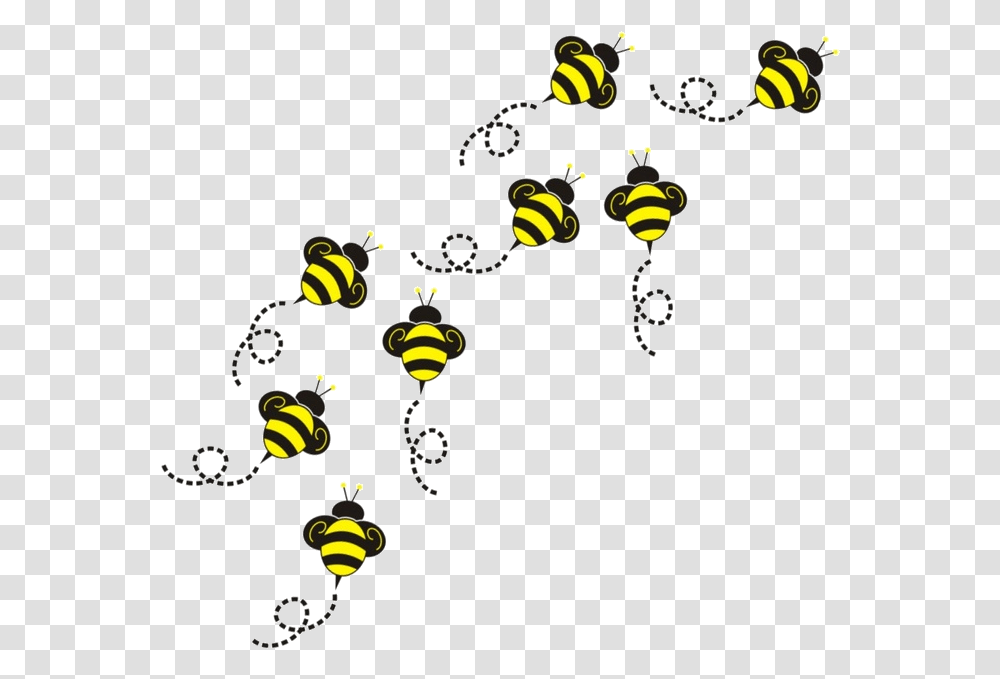 Bee Flying Clipart Bumble Background Flying Bee Clipart, Parachute, Rattle, Insect Transparent Png