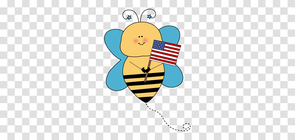 Bee Helper Clipart Bee Flag Holder Clip Art Image, American Flag, Analog Clock Transparent Png