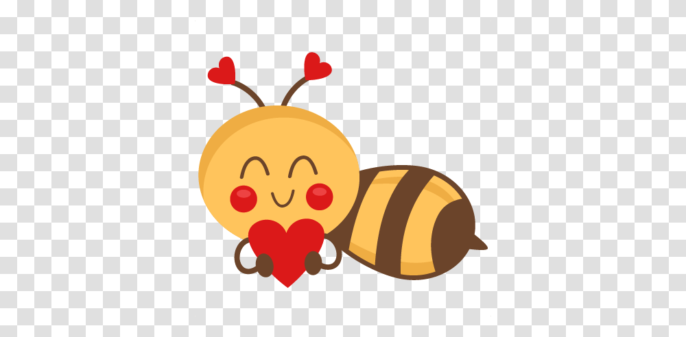 Bee Holding Heart Scrapbook Cute Clipart, Invertebrate, Animal, Insect, Dynamite Transparent Png
