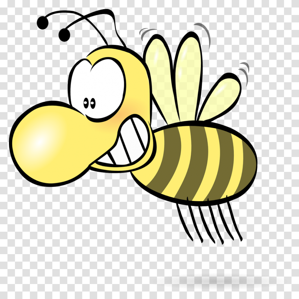 Bee Honey Wasp Hornet Funny Cute Comic Insect Bee With Big Nose, Honey Bee, Invertebrate, Animal, Apidae Transparent Png
