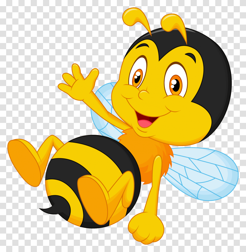 Bee Insect Clip Art Transprent Free Cute Bee Cartoon Vector, Animal, Invertebrate, Honey Bee, Wasp Transparent Png