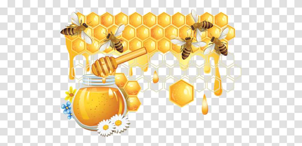 Bee, Insect, Honeycomb, Food, Invertebrate Transparent Png