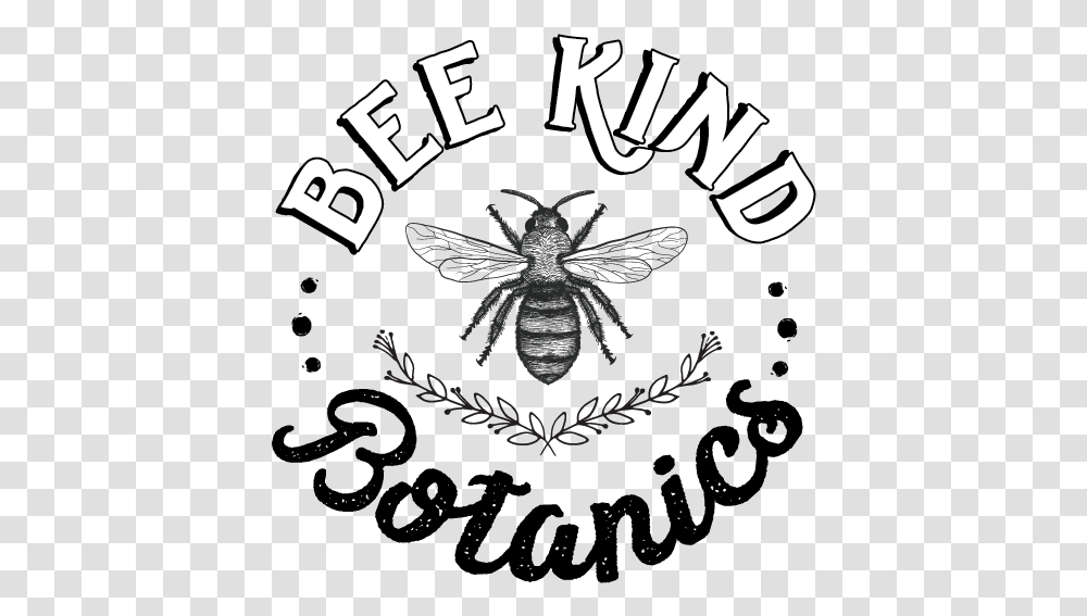 Bee Kind Botanics Honeybee, Stencil, Poster Transparent Png