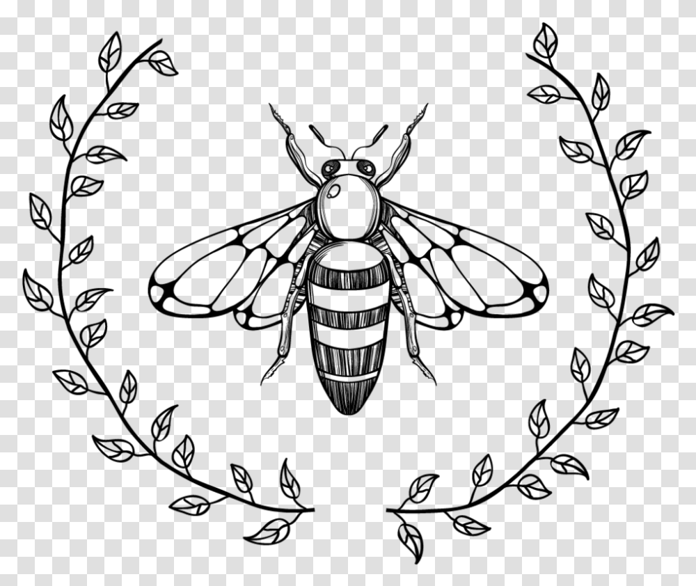 Bee Line Art, Gray, World Of Warcraft Transparent Png