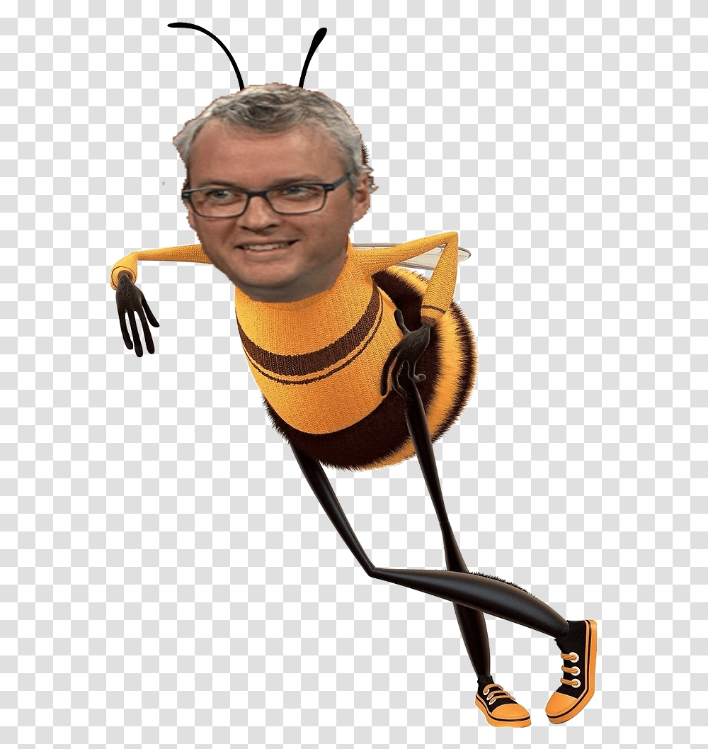 Bee Movie Abeja, Person, Glasses, Accessories Transparent Png