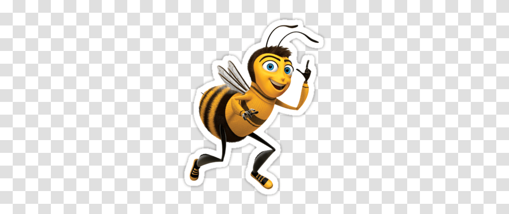Bee Movie Stickers Bee, Honey Bee, Insect, Invertebrate, Animal Transparent Png