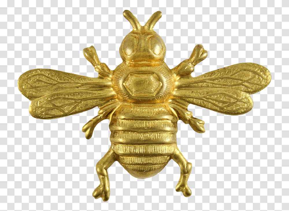 Bee Object Clip Art Gold Bee Cartoon Gold Bee On Background, Bronze, Treasure, Trophy Transparent Png