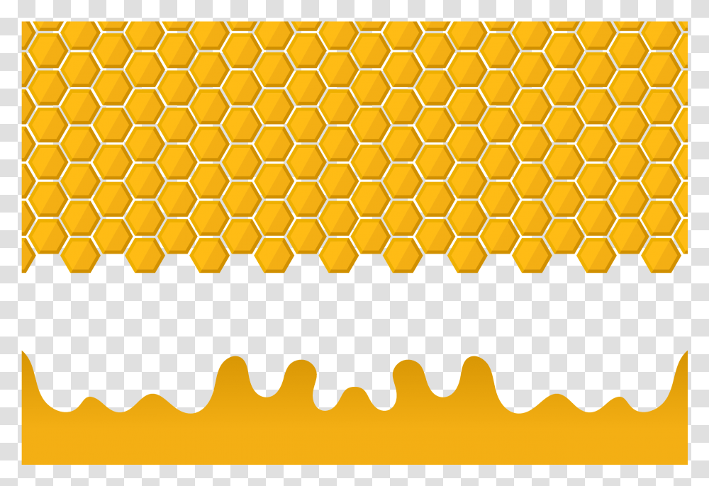 Bee Pattern Background Bee Hive, Honeycomb, Food, Rug Transparent Png