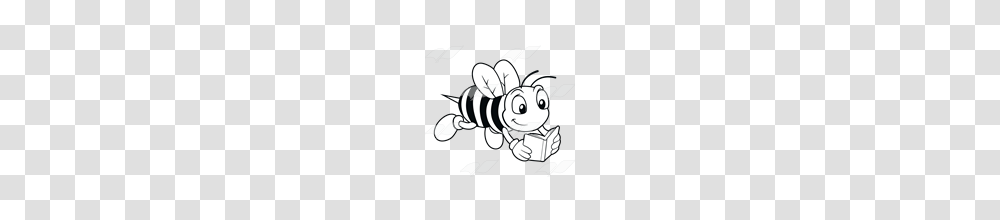 Bee Reading Clipart Clip Art Images, Animal, Insect, Invertebrate, Honey Bee Transparent Png