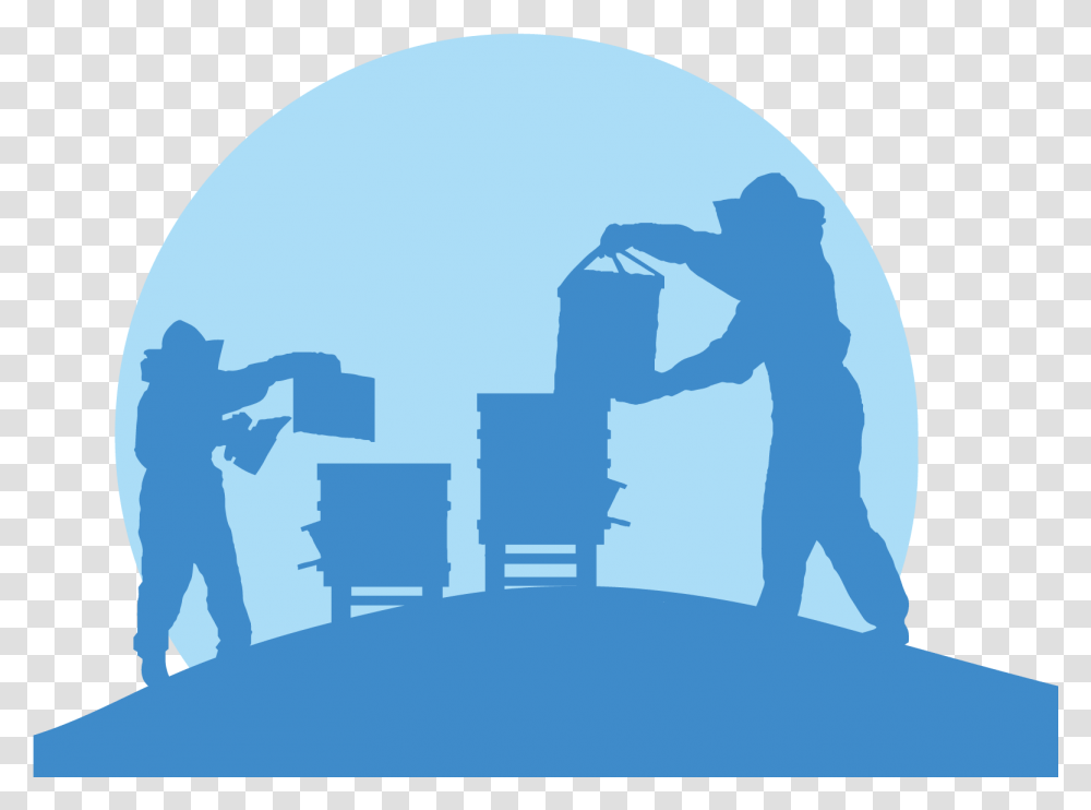 Bee Silhouette Beekeeper Silhouette, Person, Snow, Outdoors Transparent Png