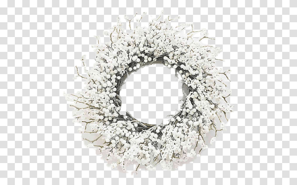 Bee & Willow Home 30 Inch Berry Artificial Christmas Wreath In White Circle, Lace Transparent Png