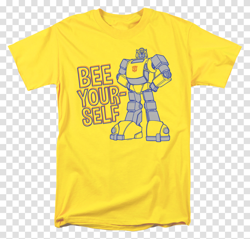 Bee Yourself Bumblebee Transformers T Shirt Active Shirt, Apparel, T-Shirt, Potted Plant Transparent Png