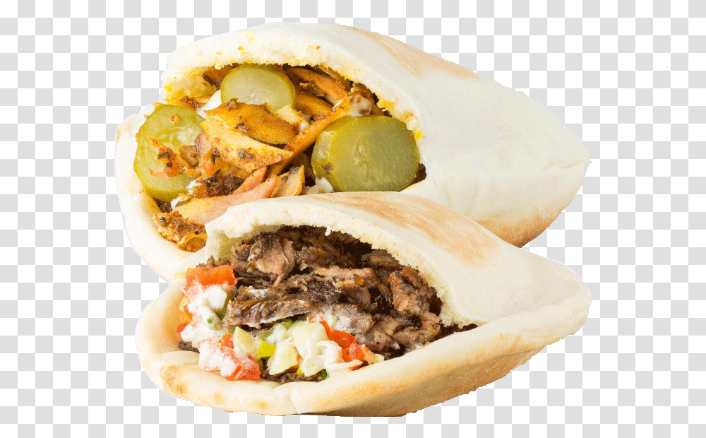 Beef Shawarma Meal Jamrah Restaurant Dekalb Il, Bread, Food, Pita, Hot Dog Transparent Png