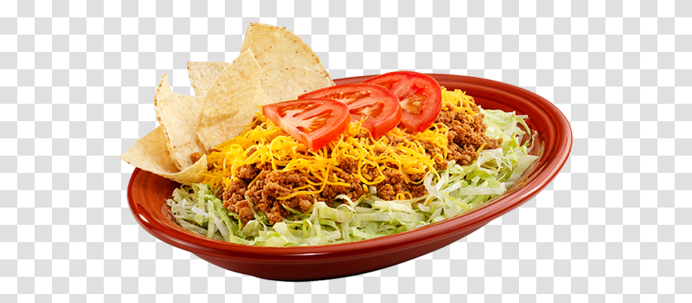 Beef Taco Salad With Chips, Food, Plant, Dish, Meal Transparent Png