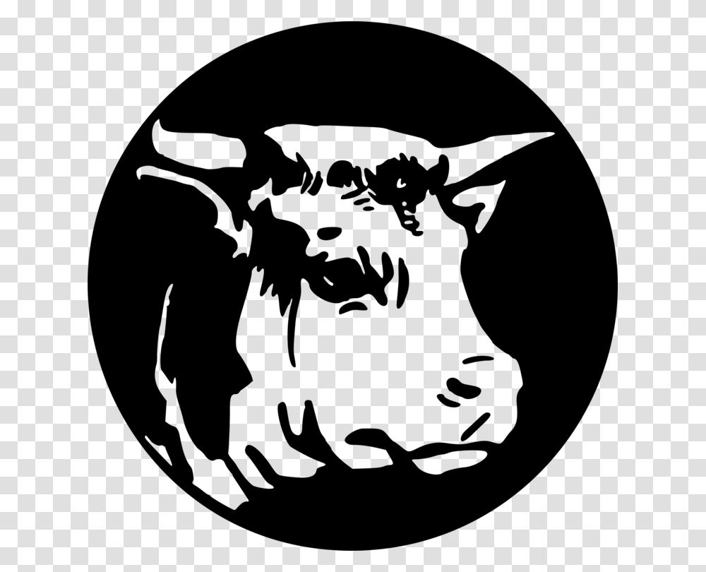Beef Vector Friesian Cow Cow Head In Circle, Gray, World Of Warcraft Transparent Png