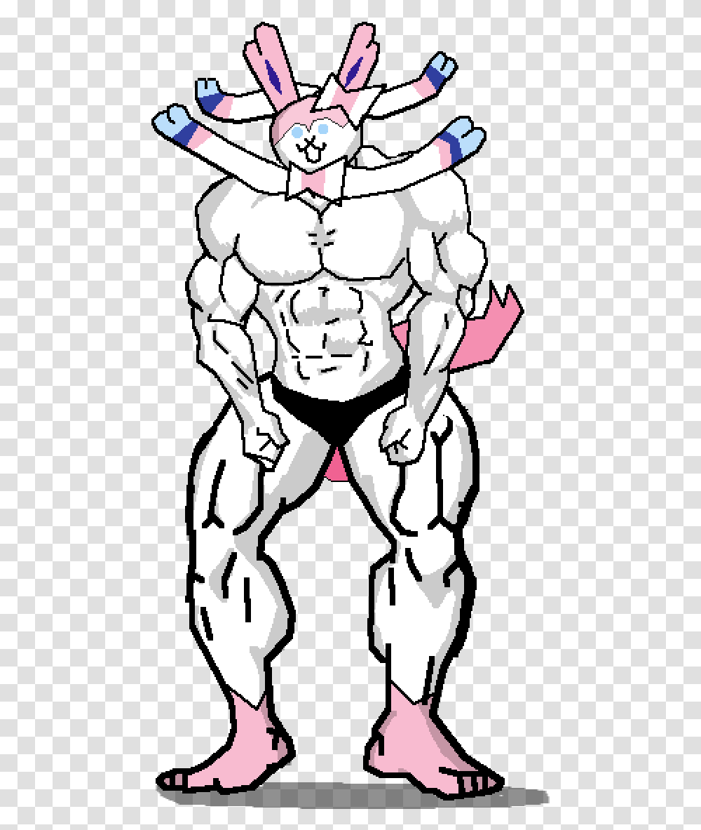 Beefcake Cat With Macho Legs, Person, Human, Stencil, Hand Transparent Png