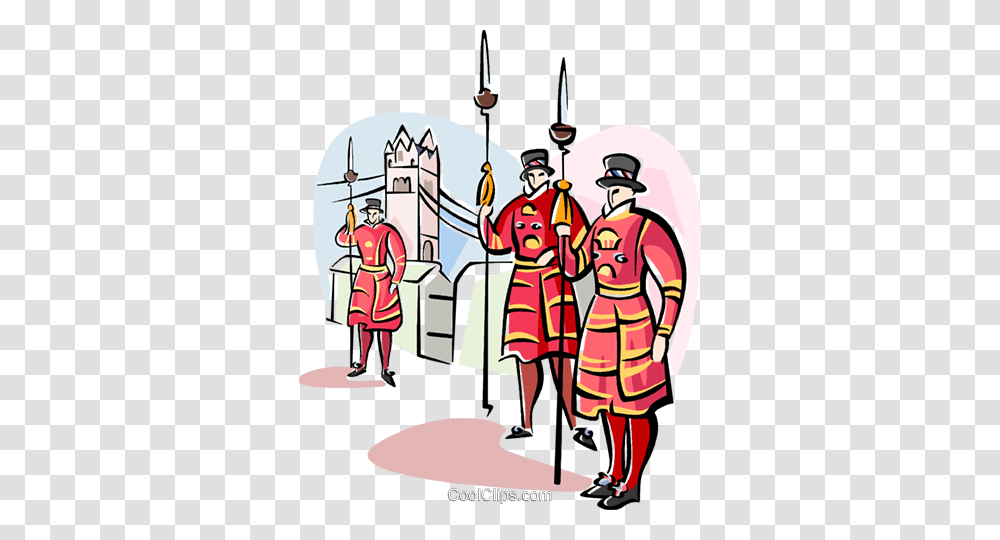 Beefeaters On Guard Royalty Free Vector Clip Art Illustration, Person, Military, Military Uniform, People Transparent Png
