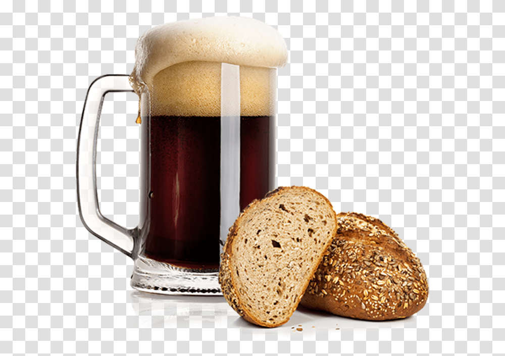 Beer And Bread Clipart, Stein, Jug, Glass, Food Transparent Png