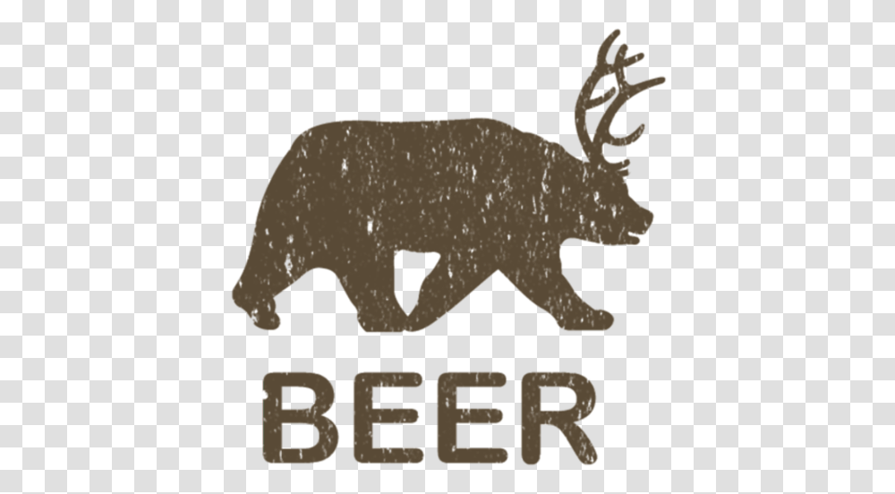 Beer Bear Deer Vintage Deer Bear Beer, Mammal, Animal, Wildlife, Logo Transparent Png