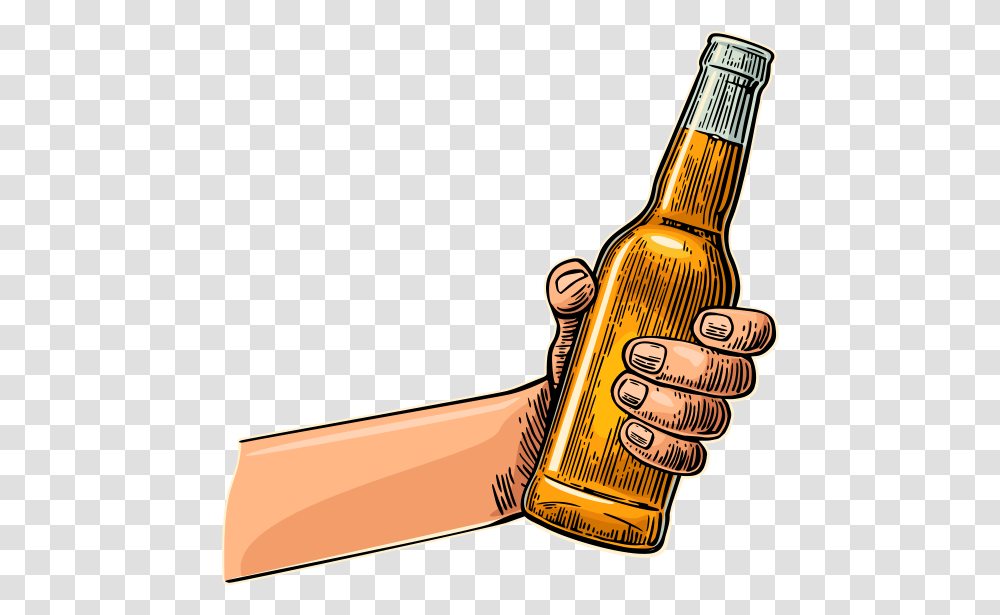 Beer Bottle Cheers Illustration, Alcohol, Beverage, Drink, Lager Transparent Png