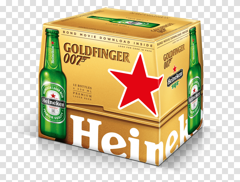Beer Bottle Image Heineken, Alcohol, Beverage, Drink, Box Transparent Png