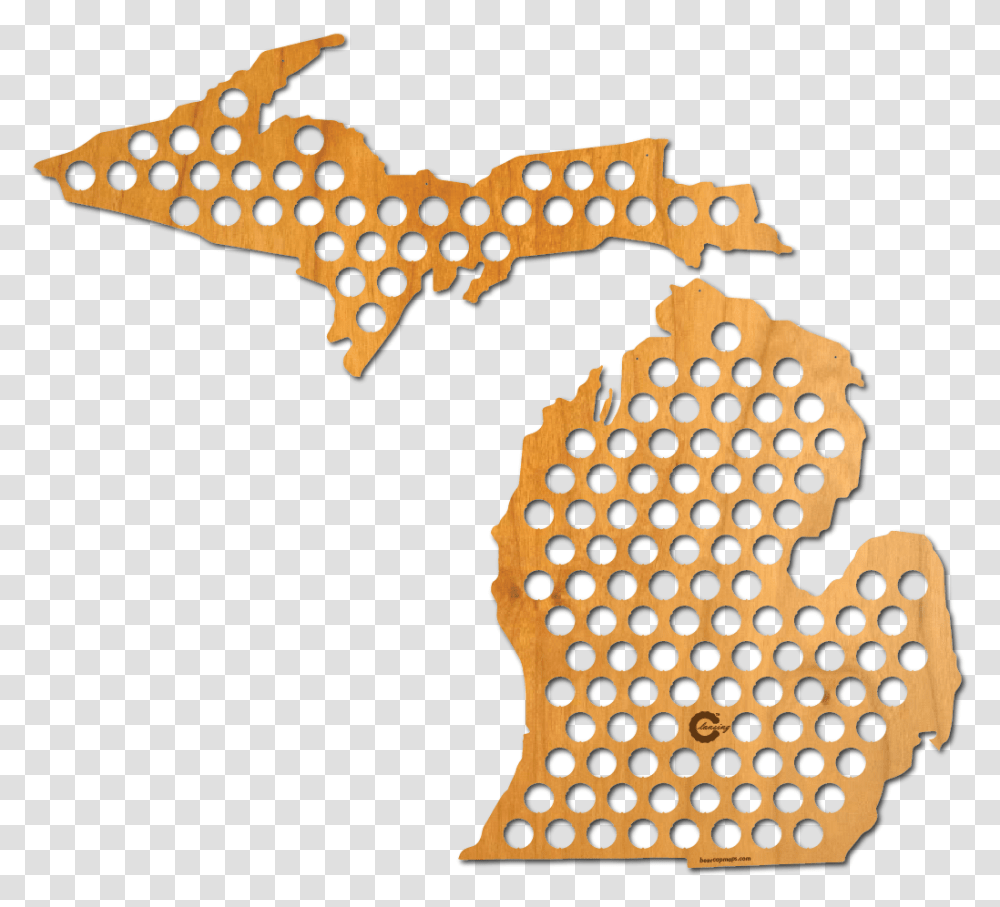 Beer Cap Michigan Beer Cap Map, Crowd, Animal, Food Transparent Png